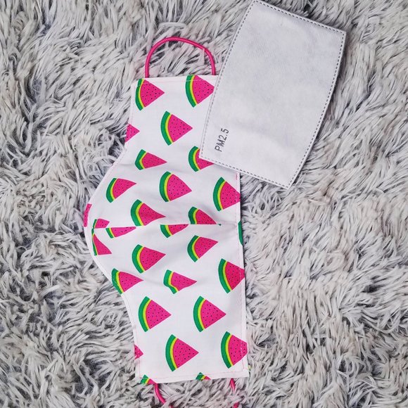 2/$20⭐️Watermelon Tropical Face Mask - with Filter Pocket - Picture 2 of 4